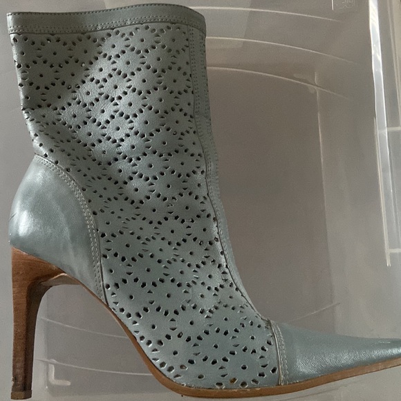 Light blue summer leather bootie - Picture 5 of 7